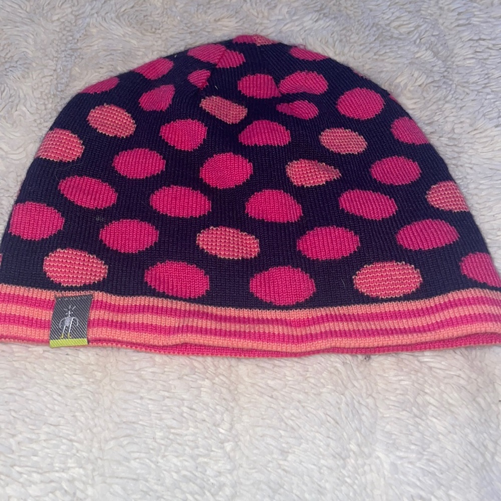 SMARTWOOL girls reversible pink beanie